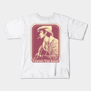 Townes Van Zandt // Original Retro Outlaw Country Fan Design Kids T-Shirt